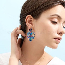 Leaf Acrylic Paillette Dangle Stud Earrings&nbsp;FS-WG5D05C-03
