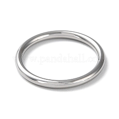 変色しない304ステンレススチール製シンプルプレーンバンド指輪、女性・男性用  ステンレス鋼色  1.7mm  内径：16mm&nbsp;RJEW-F152-01B-P