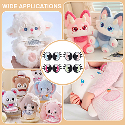24Pairs 4 Colors Polyester Sew On Patches&nbsp;PATC-PH0001-28