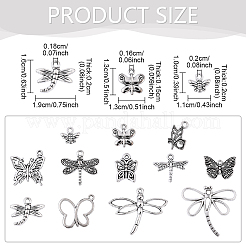 60Pcs 12 Styles Tibetan Style Alloy Pendants&nbsp;TIBEP-YW0002-13