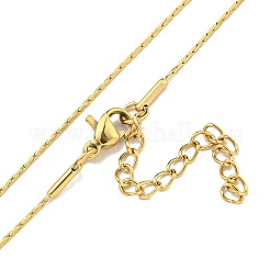 Ion Plating(IP) 304 Stainless Steel Boston Link Chain Necklaces&nbsp;NJEW-R266-06G