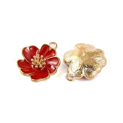 Light Gold Plated Alloy Enamel Pendants&nbsp;ENAM-Z017-14KCG-01