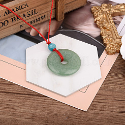 5Pcs 5 Style Natural Rose Quartz & Tiger Eye & Howlite & Picture Jasper & Green Aventurine Pendants&nbsp;G-FW0001-08