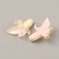 半透明の樹脂カボション  模造皮をむいたバナナ  ミスティローズ  24.5x17x7.5mm&nbsp;RESI-CJC0019-31H