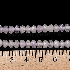 天然石アメジストビーズ連売り  多面カット  ロンデル  アザミ  5.5~6.5x4.5mm  穴：1mm  約91~94個/連  15.35''（39cm）〜15.43''（39.2cm）&nbsp;G-D344-A37-02