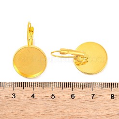 金色の真鍮のフレンチフックピアスパーツ  鉛フリー及びカドミウムフリー  25x18mm  トレイ：16mm&nbsp;X-KK-C1244-16mm-G-RS