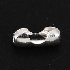 304ステンレススチールボールチェーンコネクター  銀  7x3mm  2mmボールチェーンに適合&nbsp;STAS-L226-012C-S