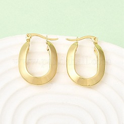 Oval 201 Stainless Steel Hoop Earrings&nbsp;EJEW-Z151-06G
