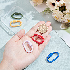 5Pcs 5 Colors Baking Paint Alloy Screw Locking Carabiners&nbsp;FIND-FI0001-12