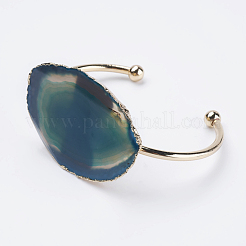 Brass Cuff Bangles&nbsp;BJEW-E316-03B