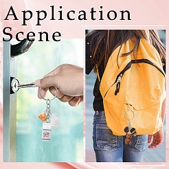5Pcs Opaque Resin Keychains&nbsp;KEYC-YW00242-01