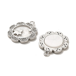 Brass Micro Pave Cubic Zirconia Pendants&nbsp;KK-K355-49P