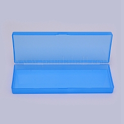 ポリプロピレン(pp)箱  艶消し  フリップカバーボックス  長方形  ドジャーブルー  6.6x18.1x2.4cm  インナーサイズ：6x17.9センチメートル&nbsp;LS-CON-WH0076-17B