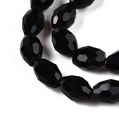 Opaque Solid Color Imitation Jade Glass Beads Strands&nbsp;EGLA-A037-P6x8mm-D04