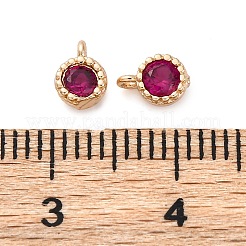Brass Micro Pave Cubic Zirconia Charms&nbsp;KK-Z089-11KCG-01