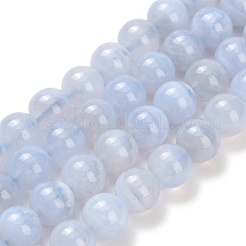 Natural Blue Lace Agate Beads Strands&nbsp;G-L634-B02-8mm