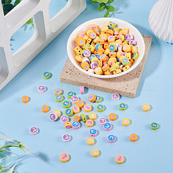 200Pcs Printed Handmade Polymer Clay Beads&nbsp;CLAY-TA0002-11