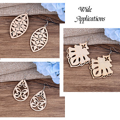 DIY 40 Pairs Natural Wooden Earring Making Kits&nbsp;DIY-TA0003-34P