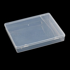 クリアプラスチックビーズ収納ケース  ビーズなど  長方形  透明  14.6x12.85x2.25cm  内径：14.2x12.25のCM&nbsp;CON-XCP0002-41