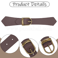 6 Sets PU Leather Toggle Buckles&nbsp;FIND-CL0002-15B