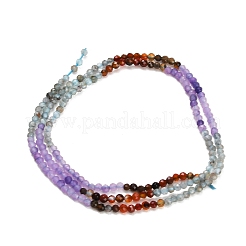 Gradient Color Natural Apatite & Carnelian & Dyed White Jade Beads Strands&nbsp;GG-CBA1668-A07-2mm