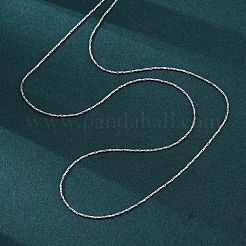 女性用真鍮ボストンリンクチェーンネックレス  304ステンレススチール製カニカン付き  ラックめっき  鉛フリー＆カドミウムフリー  長持ちメッキ  プラチナ  17.91x0.04インチ（45.5x0.1cm）&nbsp;NJEW-D302-02P