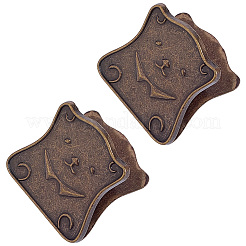 亜鉛合金クリップ2個  紙の文書用  学校事務用品  ベルベットパウチ付き  クマ  31.5x31x23mm&nbsp;AJEW-CP0009-13A-AB