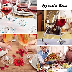 Brass Wine Glass Charm Rings/Hoop Earrings&nbsp;KK-PH0001-08
