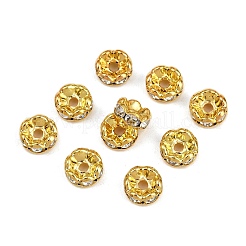 Brass Middle East Rhinestone Spacer Beads&nbsp;RSB029NF-01G