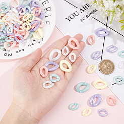 600Pcs 18 Style Spray Painted Acrylic Linking Rings&nbsp;MACR-CA0001-17
