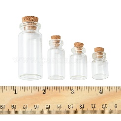 20スタイルのガラス瓶ビーズ容器4個。  コルクのウィッシュボトル  透明  1.6~4x1.6~5cm  容量：4~10ml（0.13~0.34液量オンス）  5個/スタイル&nbsp;CON-FS0001-02