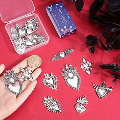 9 Styles Tibetan Style Alloy Pendants&nbsp;FIND-SC0010-48