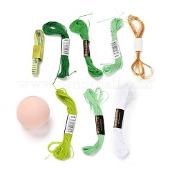 DIY Embroidery Temari Ball Keychain Kits&nbsp;DIY-I064-A05