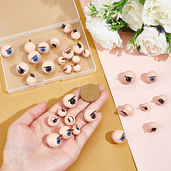 16 Pairs 8 Styles 3D ABS Doll Craft Cartoon Movable Eye&nbsp;FIND-PH0028-12