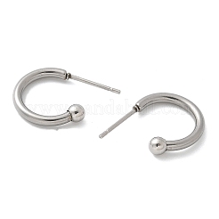 201ステンレススチールスタッドピアス  316サージカルステンレスピン付き  ステンレス鋼色  14x19x3.5mm  ピン：0.8mm&nbsp;STAS-C117-06A-P