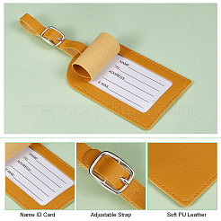 4Pcs 4 Colors PU Leather Luggage Tag&nbsp;AJEW-PH0018-19