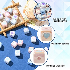 21Pcs 7 Colors Opaque Acrylic Enamel Beads&nbsp;ACRC-YW0001-03