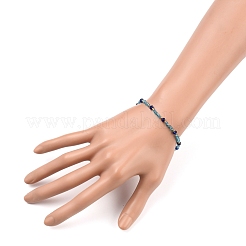 Electroplate Glass Beaded Stretch Bracelets&nbsp;BJEW-JB05337-M