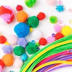 72Pcs 12 Colors Polypropylene Pompom Ball&nbsp;DIY-FH0010-22