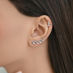 S925 Silver Zircon Leaf Drop Earrings Necklace Jewelry Set for Women Elegant Fashion&nbsp;YN0481-1