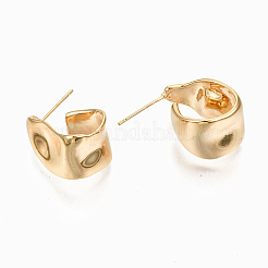 Brass Half Hoop Earrings&nbsp;X-KK-S356-149G-NF