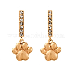 304 Stainless Steel Dangle Stud Earrings&nbsp;EJEW-C148-02G