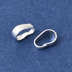 真鍮製バチカン  長持ちメッキ  ラックめっき  銀  7x4x2mm  穴：6x4mm&nbsp;KK-F932-01A-S