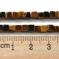 天然のタイガー鉄ビーズ連売り  キューブ  3~3.5x3~3.5x3~3.5mm  穴：0.8mm  約110個/連  14.96インチ（38cm）&nbsp;G-C129-A11-01
