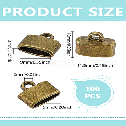 100pcs Tibetan Style Alloy Cord Ends&nbsp;TIBE-LP0001-09