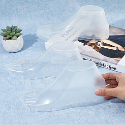 Pp プラスチック サンダル シューズ サポート  小売店の靴のディスプレイスタンドフォームインサート  足の形  透明  221x83x88mm&nbsp;LS-AJEW-WH0470-78
