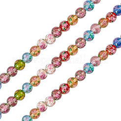 54Pcs 9 Colors Handmade Glod Sand Lampwork Beads Strands&nbsp;LAMP-TA0002-08