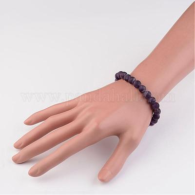 Natural Amethyst Beads Stretch Bracelets&nbsp;BJEW-JB02445-04-1