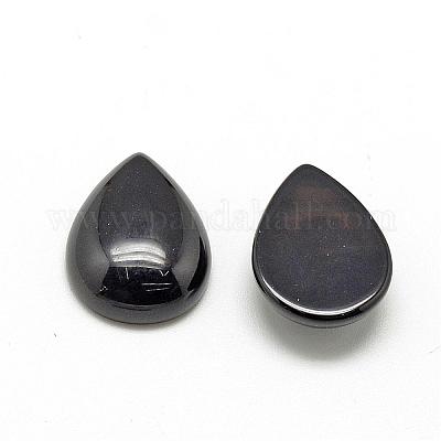 Natural Black Stone Cabochons&nbsp;G-R417-13x18-46-1
