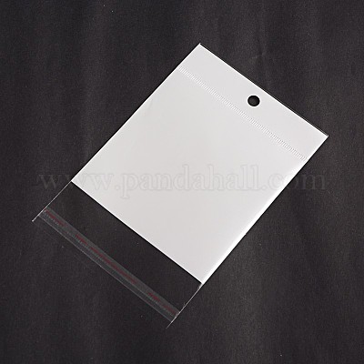長方形セロファンバッグ  ホワイト  16~16.6x10.5cm  一方的な厚さ：0.05mm  インナー対策：10.5x10.5のCM  穴：6mm&nbsp;OPC-F001-07B-1